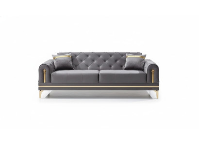 Modern luxury gray three-seater sofa