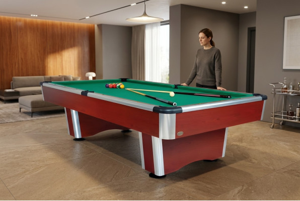 Modern solid wood and aluminum billiard table