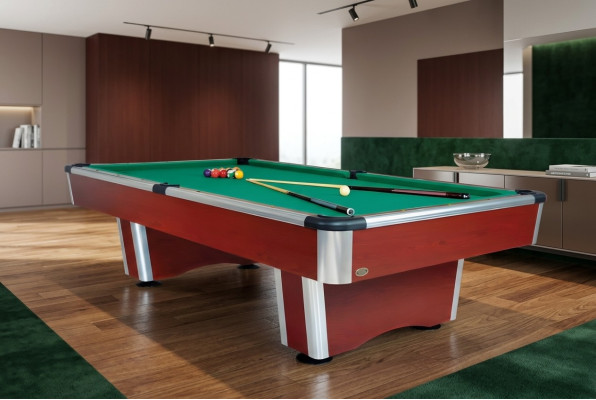 Modern solid wood and aluminum billiard table