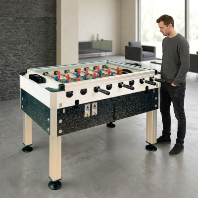 Modern MDF and aluminum black foosball table