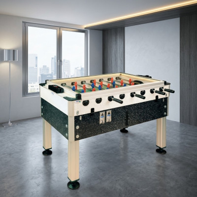 Modern MDF and aluminum black foosball table