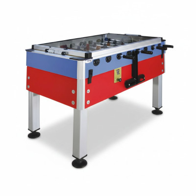 Professional foosball table in red aluminum and MDF