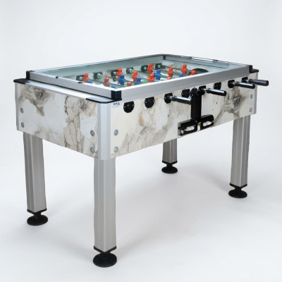 Professional beige foosball table in aluminum and MDF
