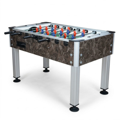 High-quality brown MDF and aluminum foosball table with modern design