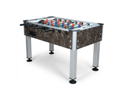 High-quality brown MDF and aluminum foosball table with modern design
