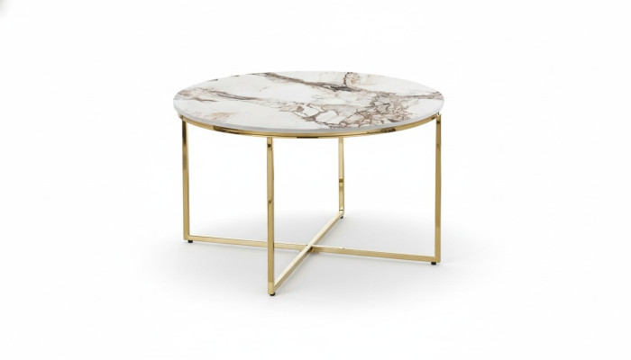 Modern coffee table, living room furniture, minimalist metal tabletop, beige, new.