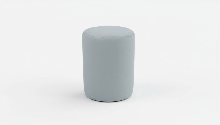 Luxurious stool with white fabric cover and MDF frame new