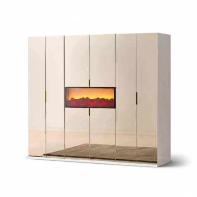 Beige bedroom wardrobe designer wardrobe noble wooden cabinets