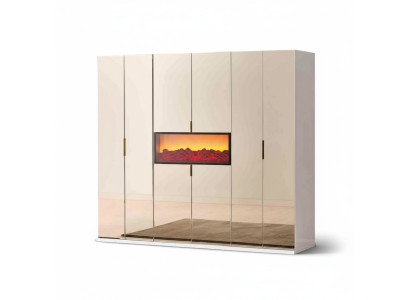 Beige bedroom wardrobe designer wardrobe noble wooden cabinets
