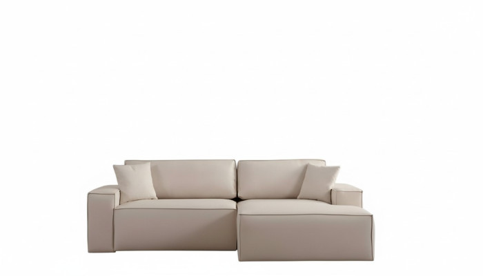 White fabric corner sofa style L for living room