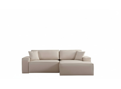 White fabric corner sofa style L for living room