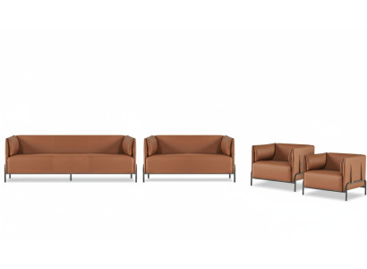 Office set 4-piece 3-seater 2-seater with 2x armchairs modern design style