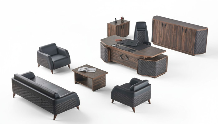 Desk sofas complete study set office furniture suite