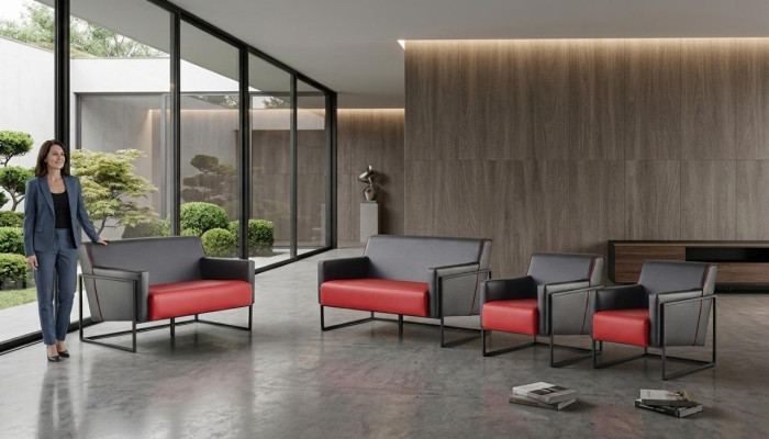 Sofa sets black red sofas 2-seater armchair reclining chair leather
