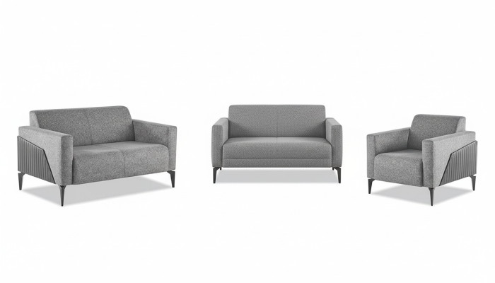 Sofa set gray sofas armchair stainless steel sofa set 2-seater armchair