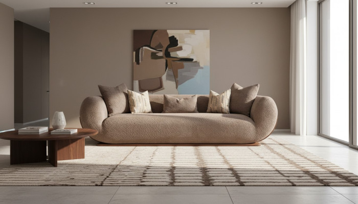 3-seater fabric sofa, luxury sofa for living room, new modern furniture
