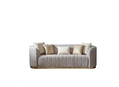 Padded design sofa 3 seater