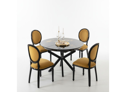 Designer round wooden dining table