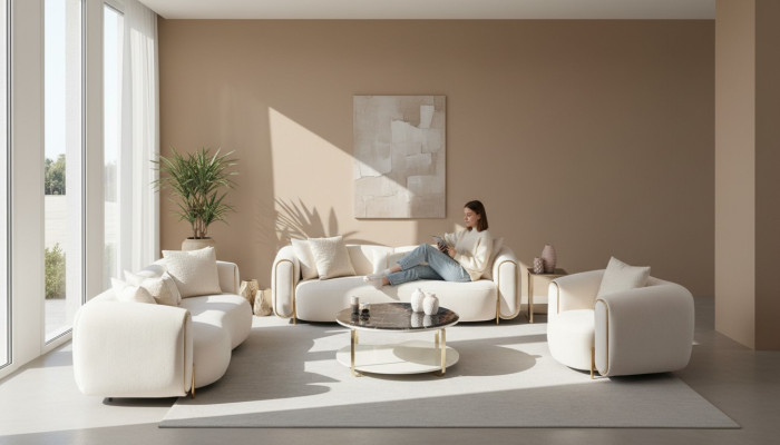 3+3+1 Seater Sofa Set Modern Luxury Design Sofa Armchairs