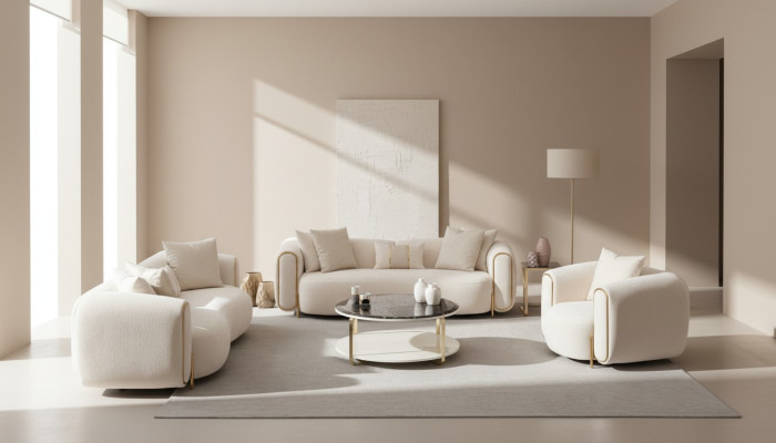 3+3+1 Seater Sofa Set Modern Luxury Design Sofa Armchairs