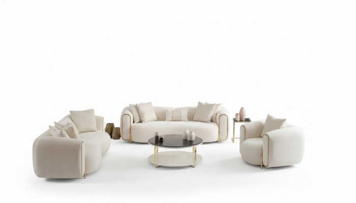 3+3+1 Seater Sofa Set Modern Luxury Design Sofa Armchairs