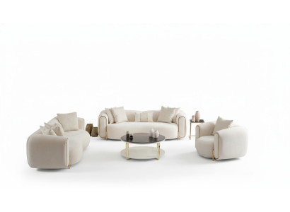 3+3+1 Seater Sofa Set Modern Luxury Design Sofa Armchairs