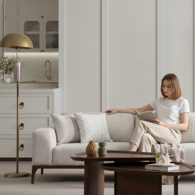 Luxury design sofa for 3 people, modern upholstered sofas, new furniture