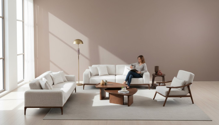 3+3+1 seater sofa set leather armchair