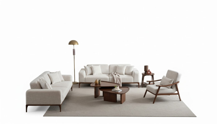 3+3+1 seater sofa set leather armchair