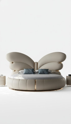 Luxury beige bed