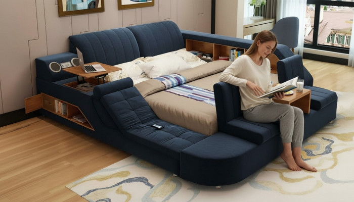 Modern multifunctional bed with comfortable design
