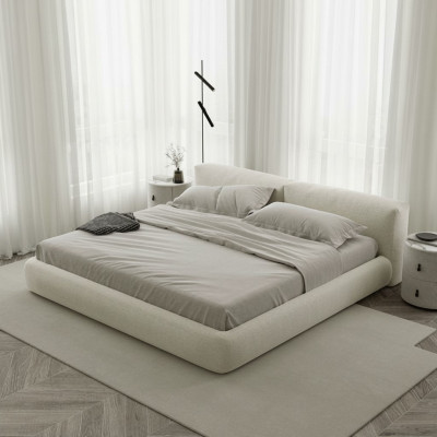 Elegant gray bed with modern design