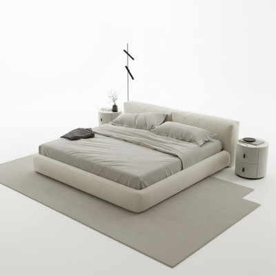 Elegant gray bed with modern design