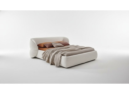 Modern sofa with bed function in elegant gray fabric