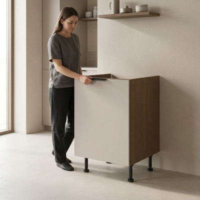 Mobile kitchen furniture with drawer