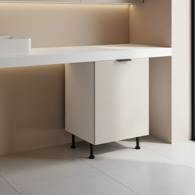 White mobile kitchen cabinet