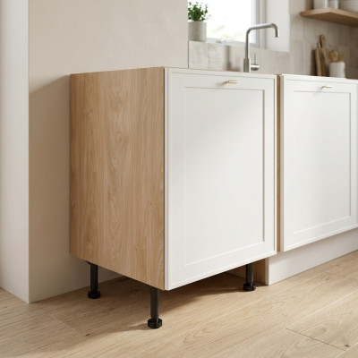 Mobile kitchen sink beige and white