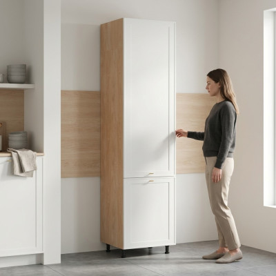 Built-in refrigerator cabinet Modulo, tall cabinet, kitchen furniture