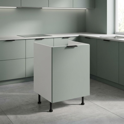White kitchen waste collection cabinet