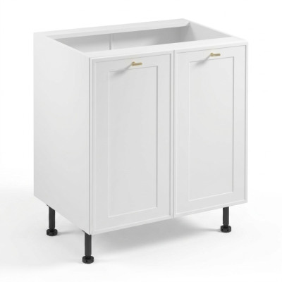 Mobile bathroom table with shelf and double door