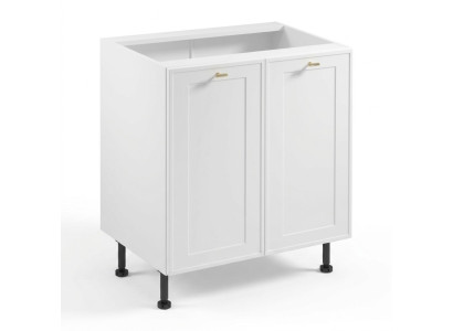 Mobile bathroom table with shelf and double door