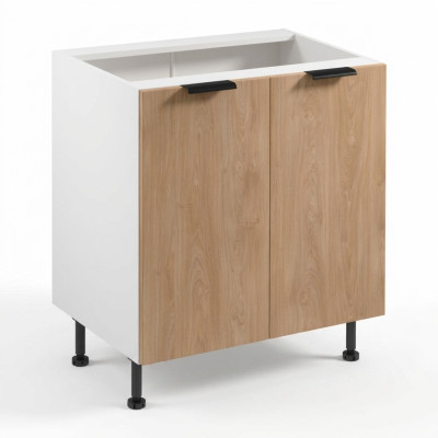 Mobile kitchen with doors, white