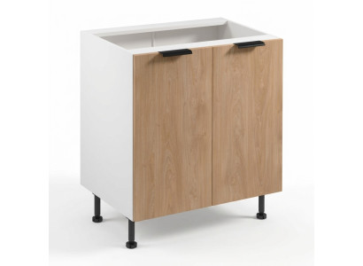Mobile kitchen with doors, white