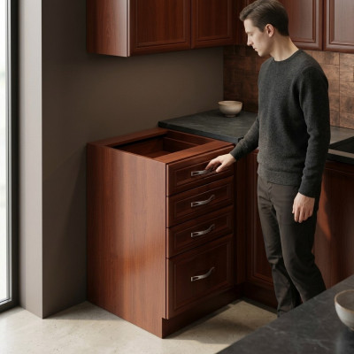 Kitchen cabinet with drawers