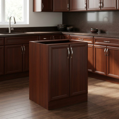 Mobile kitchen sink with double faucet