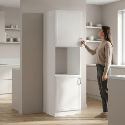 Kitchen cabinet with built-in oven
