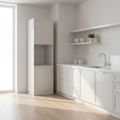 Kitchen cabinet with built-in oven