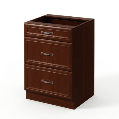 Mobile kitchen table with 3 drawers