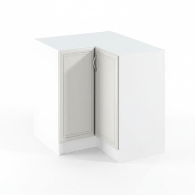 White mobile corner cabinet
