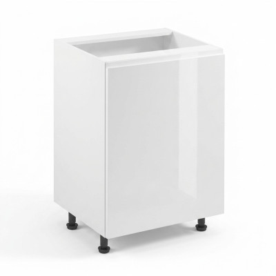 Mobile kitchen table with glossy surface